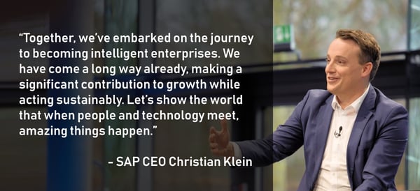 SAP CEO Christian Klein quote from SAPPHIRE NOW Vision