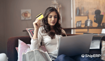 woman shopping online